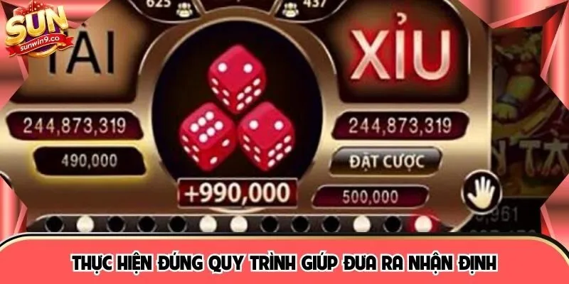 Thực hiện đúng quy trình giúp đưa ra nhận định
